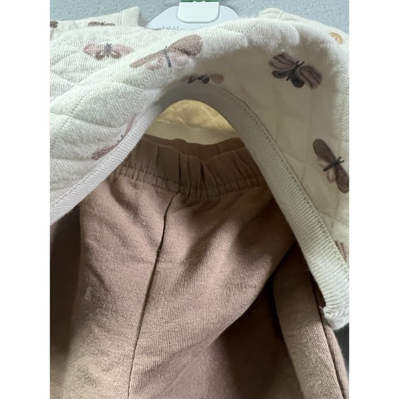 Little Planet Carters Unisex Baby 3M Set 2 Long Sleeve Tops & Pants Organic Tan - Picture 5 of 9